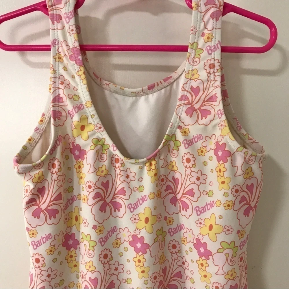 3/$15  x Forever 21 girls ONE PIECE floral hibiscus print bathing suit size 9/10